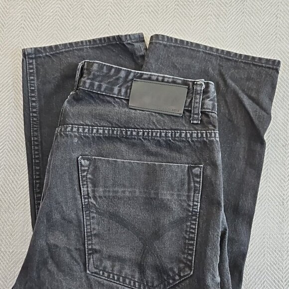 Calvin Klein Jeans Men's W34 L30 Slim Straight Leg Mid-Rise Black Denim EUC - Picture 16 of 16